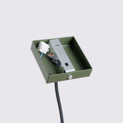 Lampe suspendue KARBON 1 Vert Olive Sollux | Suspension Design GU10