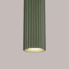 Lampe suspendue KARBON 3L Vert Olive Sollux | Suspension Linéaire Design 3 Lumières GU10
