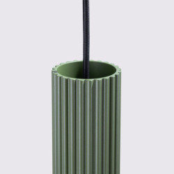 Lampe suspendue KARBON 3P Vert Olive Sollux | Suspension Design 3 Lumières GU10