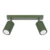 Plafonnier KARBON 2 Vert Olive Sollux | Plafonnier Design 2 Spots GU10