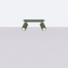 Plafonnier KARBON 2 Vert Olive Sollux | Plafonnier Design 2 Spots GU10