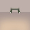 Plafonnier KARBON 2 Vert Olive Sollux | Plafonnier Design 2 Spots GU10