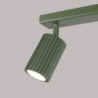 Plafonnier KARBON 2 Vert Olive Sollux | Plafonnier Design 2 Spots GU10