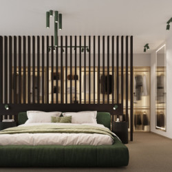 Plafonnier KARBON 2 Vert Olive Sollux | Plafonnier Design 2 Spots GU10