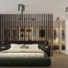 Plafonnier KARBON 2 Vert Olive Sollux | Plafonnier Design 2 Spots GU10