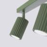 Plafonnier KARBON 3L Vert Olive Sollux | Plafonnier Linéaire 3 Spots GU10