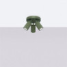 Plafonnier KARBON 3P Vert Olive Sollux | Plafonnier Rond 3 Spots GU10