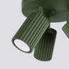 Plafonnier KARBON 3P Vert Olive Sollux | Plafonnier Rond 3 Spots GU10