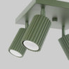 Plafonnier KARBON 4 Vert Olive Sollux | Plafonnier Design 4 Spots GU10