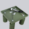 Plafonnier KARBON 4 Vert Olive Sollux | Plafonnier Design 4 Spots GU10