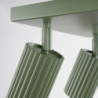 Plafonnier KARBON 4 Vert Olive Sollux | Plafonnier Design 4 Spots GU10