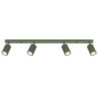 Plafonnier KARBON 4L Vert Olive Sollux | Plafonnier Linéaire 4 Spots GU10