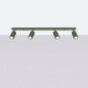 Plafonnier KARBON 4L Vert Olive Sollux | Plafonnier Linéaire 4 Spots GU10