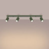 Plafonnier KARBON 4L Vert Olive Sollux | Plafonnier Linéaire 4 Spots GU10