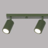 Plafonnier KARBON 4L Vert Olive Sollux | Plafonnier Linéaire 4 Spots GU10