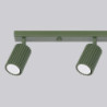 Plafonnier KARBON 4L Vert Olive Sollux | Plafonnier Linéaire 4 Spots GU10