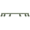 Plafonnier KARBON 6L Vert Olive Sollux | Plafonnier Design 6 Spots GU10