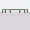 Plafonnier KARBON 6L Vert Olive Sollux | Plafonnier Design 6 Spots GU10