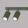 Plafonnier KARBON 6L Vert Olive Sollux | Plafonnier Design 6 Spots GU10