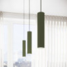 Plafonnier KARBON 6L Vert Olive Sollux | Plafonnier Design 6 Spots GU10