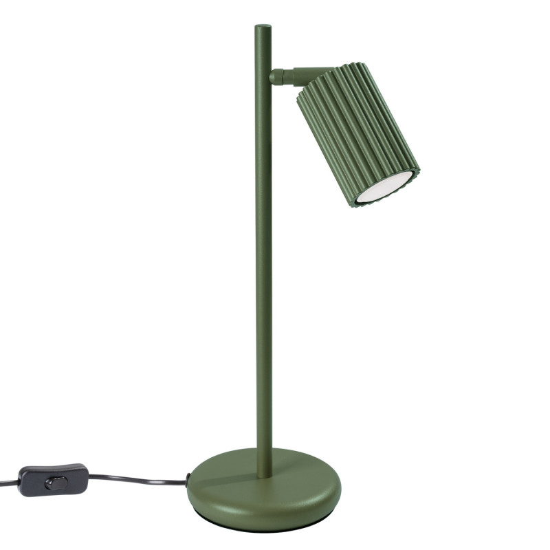 Lampe à Poser KARBON Vert Olive Sollux | Lampe Design GU10