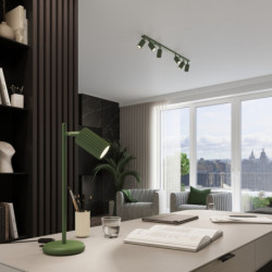 Lampe à Poser KARBON Vert Olive Sollux | Lampe Design GU10