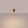 Plafonnier KARBON 10 Rouge Ocre Sollux | Plafonnier Design GU10