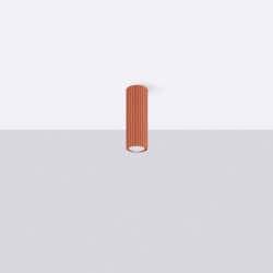 Plafonnier KARBON 20 Rouge Ocre Sollux | Plafonnier Design GU10