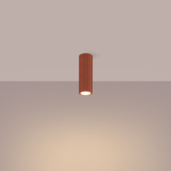 Plafonnier KARBON 20 Rouge Ocre Sollux | Plafonnier Design GU10
