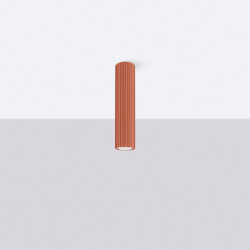Plafonnier KARBON 30 Rouge Ocre Sollux | Plafonnier Design GU10