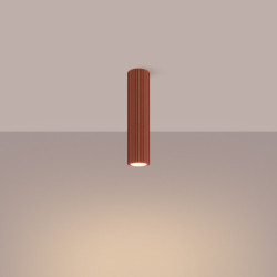 Plafonnier KARBON 30 Rouge Ocre Sollux | Plafonnier Design GU10