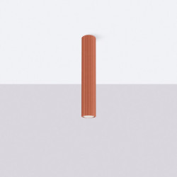 Plafonnier KARBON 40 Rouge Ocre Sollux | Plafonnier Design GU10