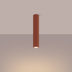 Plafonnier KARBON 40 Rouge Ocre Sollux | Plafonnier Design GU10