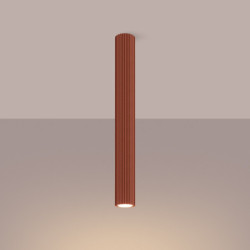 Plafonnier KARBON 60 Rouge Ocre Sollux | Plafonnier Design GU10