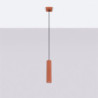 Suspension KARBON 1 Rouge Ocre Sollux | Suspension Design GU10