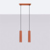 Suspension KARBON 2 Rouge Ocre Sollux | Suspension Design 2x GU10