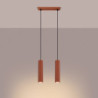 Suspension KARBON 2 Rouge Ocre Sollux | Suspension Design 2x GU10
