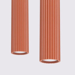 Suspension KARBON 2 Rouge Ocre Sollux | Suspension Design 2x GU10