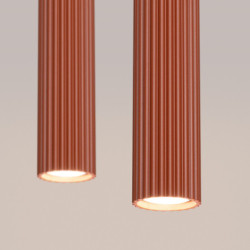 Suspension KARBON 2 Rouge Ocre Sollux | Suspension Design 2x GU10