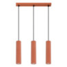 Suspension KARBON 3L Rouge Ocre Sollux | Suspension Linéaire Design 3x GU10
