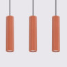Suspension KARBON 3L Rouge Ocre Sollux | Suspension Linéaire Design 3x GU10
