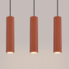 Suspension KARBON 3L Rouge Ocre Sollux | Suspension Linéaire Design 3x GU10