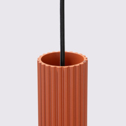 Suspension KARBON 3L Rouge Ocre Sollux | Suspension Linéaire Design 3x GU10