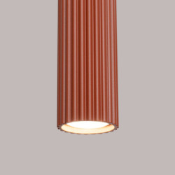 Suspension KARBON 3L Rouge Ocre Sollux | Suspension Linéaire Design 3x GU10