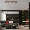 Suspension KARBON 3L Rouge Ocre Sollux | Suspension Linéaire Design 3x GU10