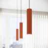 Suspension KARBON 3L Rouge Ocre Sollux | Suspension Linéaire Design 3x GU10