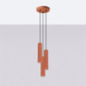 Suspension KARBON 3P Rouge Ocre Sollux | Suspension Design 3x GU10