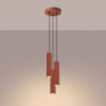 Suspension KARBON 3P Rouge Ocre Sollux | Suspension Design 3x GU10