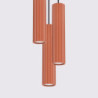 Suspension KARBON 3P Rouge Ocre Sollux | Suspension Design 3x GU10
