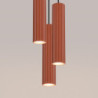 Suspension KARBON 3P Rouge Ocre Sollux | Suspension Design 3x GU10